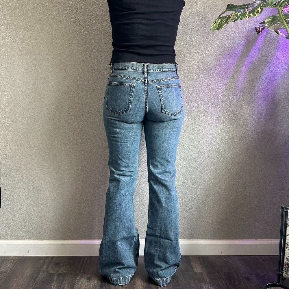 Y2K 8L GAP Long and Lean Bootcut Jeans 100% Cotton Med Wash Denim Mid Rise Pant - Picture 2 of 7